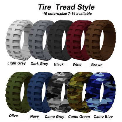 Mens rubber Rings Camo Silicone Rings Men